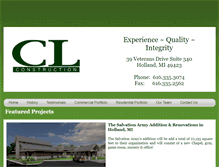 Tablet Screenshot of cl-construction.com